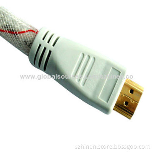 HDMI Cables, High-speed with Ethernet 3D, 4 x 2K Video Supported